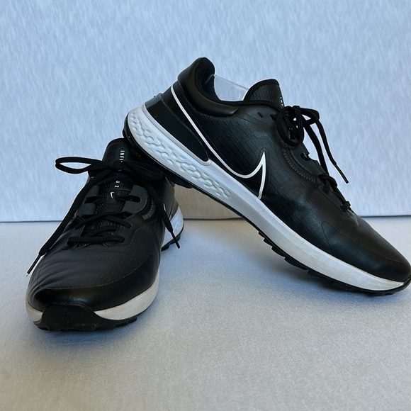 NIKE Infinity Pro 2 Men's Golf Shoes DJ5593-015 Black and White Lace Up Size 14 - Picture 3 of 13